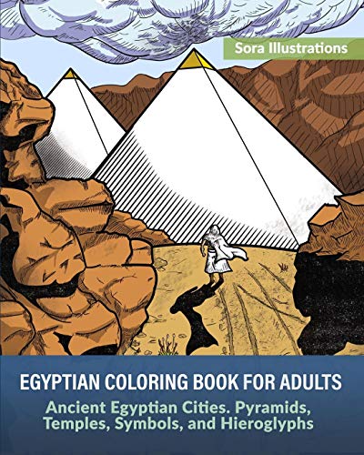 9781649920133: Egyptian Coloring Book for Adults: Ancient Egyptian Cities. Pyramids, Temples, Symbols, and Hieroglyphs