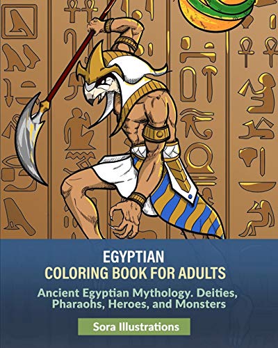 9781649920140: Egyptian Coloring Book for Adults: Ancient Egyptian Mythology. Deities, Pharaohs, Heroes, and Monsters