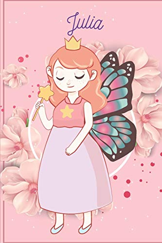 Imagen de archivo de Julia: Fairy Princess - Personalized Blank Lined Journal Notebook Gift For Girls, Women a la venta por Revaluation Books