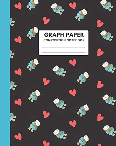 Immagine dell'editore per GRAPH PAPER COMPOSITION NOTEBOOK: CUTE LITTLE BEAR IN BLACK BACKGROUND | Graph Ruled Notepad for College School Teacher Office Student | 8"x10" 110 . Binding | Ideal gift for all occasions venduto da Revaluation Books