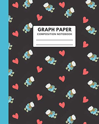 Stock image for GRAPH PAPER COMPOSITION NOTEBOOK: CUTE LITTLE BEAR IN BLACK BACKGROUND | Graph Ruled Notepad for College School Teacher Office Student | 8"x10" 110 . Binding | Ideal gift for all occasions for sale by Revaluation Books