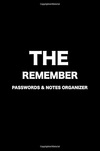 Beispielbild fr The Remember: Password and notes Organizer journal zum Verkauf von Revaluation Books