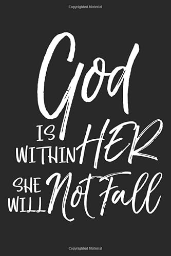 Imagen de archivo de God is Within Her She Will Not Fall: Inspirational Christian Devotional Journal with Blank Pages a la venta por Revaluation Books