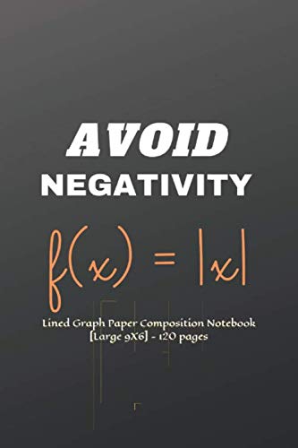 Stock image for Avoid Negativity Math Geek NoteBook - Math and Science Graph Paper NoteBook - Math Teachers and students Gift: Lined Graph Paper Composition Notebook [Large 9X6] - 120 pages for sale by Revaluation Books