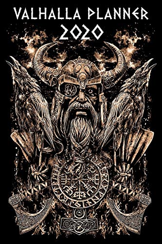 Stock image for VALHALLA PLANNER: Odin with Hugin and Munin Portrait and a Vegvisir 120 Pages Planner 2020 and Knitting Pages for sale by Revaluation Books