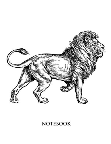 Stock image for Lion Notebook: College Ruled Notebook - Large (8.5 x 11 inches) - 110 Numbered Pages - White Softcover for sale by Revaluation Books