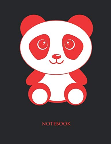 Stock image for Cute Panda Notebook: Recipe Cooking Book Lined Notebook - Large (8.5 x 11 inches) - 110 Numbered Pages - Red Softcover for sale by Revaluation Books