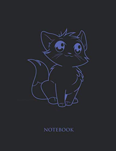 Stock image for Cute Cat Notebook: Recipe Cooking Book Lined Notebook - Large (8.5 x 11 inches) - 110 Numbered Pages - Blue Softcover for sale by Revaluation Books