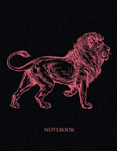 Stock image for Lion Notebook: Dot Grid Notebook - Large (8.5 x 11 inches) - 110 Numbered Pages - Pink Softcover for sale by Revaluation Books