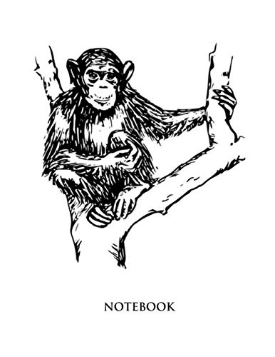 Stock image for Chimpanzee Notebook: Recipe Cooking Book Lined Notebook - Large (8.5 x 11 inches) - 110 Numbered Pages - Black Softcover for sale by Revaluation Books