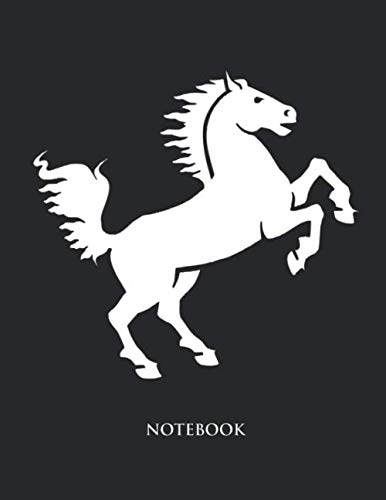 Stock image for Horse Notebook: Journal Lined Notebook - Large (8.5 x 11 inches) - 110 Numbered Pages - White Softcover for sale by Revaluation Books