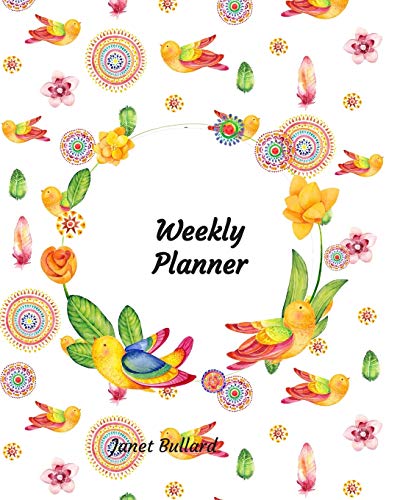 Imagen de archivo de Weekly Planner: Birds and Green Leaves One Year Monthly Undated Planner a la venta por Revaluation Books