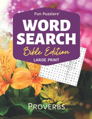 Imagen de archivo de Word Search: Bible Edition Proverbs: 8.5" x 11" Large Print (Fun Puzzlers Large Print Word Search Books) a la venta por Decluttr