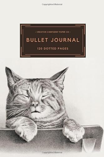 Imagen de archivo de Sleeping Cats Bullet Journal with Dots: 6" x 9" Dot Grid Notebook, Undated, Dot Grid Sketchbook, Agenda, Planner a la venta por Revaluation Books