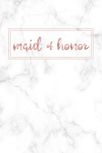 Beispielbild fr Maid of Honor: Blank Dot Grid Journal / Notebook (Rose Gold Style Letters on White Marble Background) zum Verkauf von Revaluation Books