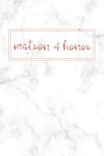 Beispielbild fr Matron of Honor: Blank Dot Grid Journal / Notebook (Rose Gold Style Letters on White Marble Background) zum Verkauf von Revaluation Books