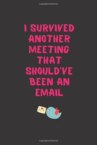 Stock image for journal-I Survived Another Meeting that Should've Been an Email: Great Gift Idea With Funny Saying On Cover, Coworkers (120 Pages, Lined Blank 6"x9") . . (Hilarious Office Journals For Co-worker) for sale by Revaluation Books