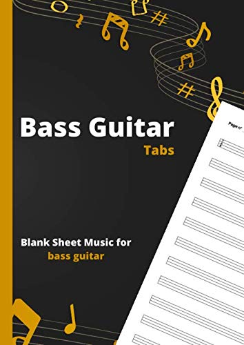 Stock image for Bass Guitar Tabs: Blank Sheet music pages with Tab lines for 4 string bass for sale by MusicMagpie