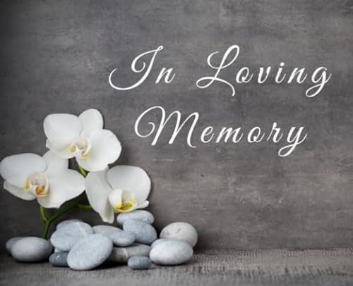 Beispielbild fr In Loving Memory: Guest Book for Funeral and Memorial Services, 300 Guest, White orchid and spa stones zum Verkauf von WorldofBooks