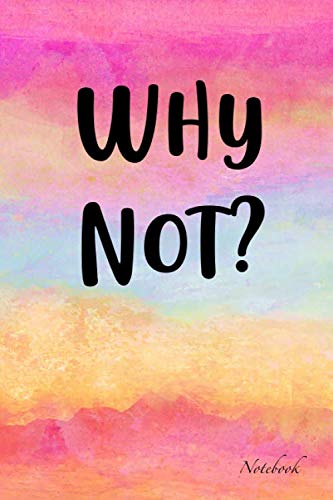 Imagen de archivo de Why Not Notebook: A Self Confident Notebook, suitable for all ages, with lined pages and a different motivational phrase at the base of each alternate page. a la venta por Revaluation Books