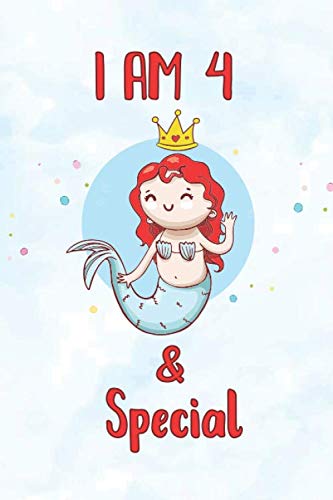 Stock image for I am 4 & Special: Funny Magical Mermaid Blank Lined Notebook Draw and Write birthday gift for 4 year old girl, K-2, Glossy Cover, 110 Dotted Midline . mom and dad for early childhood education for sale by Revaluation Books