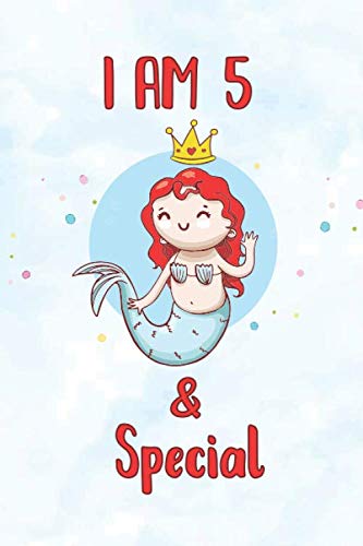 Stock image for I am 5 & Special: Funny Magical Mermaid Blank Lined Notebook Draw and Write birthday gift for 4 year old girl, K-2, Glossy Cover, 110 Dotted Midline . mom and dad for early childhood education for sale by Revaluation Books