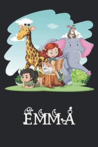 Stock image for Emma: Lined Writing Notebook with Personalized Name, Perfect Idea Gift for Girls, Elegant Cover with Animals Composition Journal to Write in, 110 Blank Pages, 6x9 Inches, Matte Finish Cover for sale by Revaluation Books