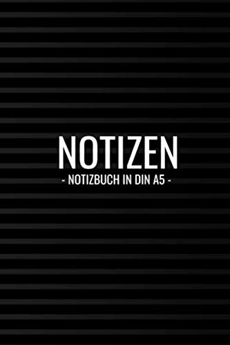 Beispielbild fr Notizen: schwarzes Notizbuch in Din A5: 110 Seiten blanko Papier zum Verkauf von Revaluation Books