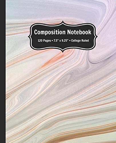 Beispielbild fr Composition Notebook: College Ruled Lined Notebook with Marble Background for school, homeschool, cute notebooks for kids and adults zum Verkauf von Revaluation Books