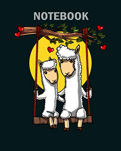 Imagen de archivo de Notebook: cute llama couple alpaca romantic valentines day - 50 sheets, 100 pages - 8 x 10 inches a la venta por Revaluation Books