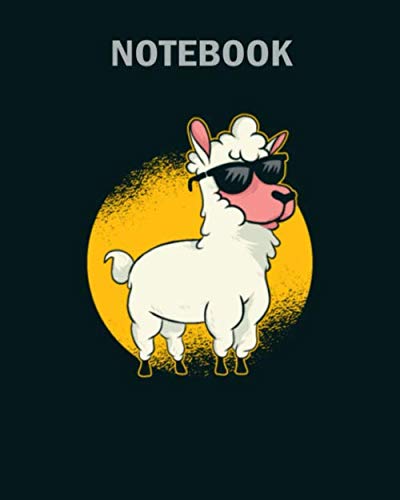 Beispielbild fr Notebook: funny ruminant mammal alpaca guanaco camel - 50 sheets, 100 pages - 8 x 10 inches zum Verkauf von Revaluation Books