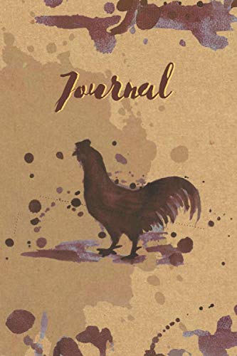 Stock image for Journal: Unique lined notebook 6x9 120 pages, perfect gift for coffee and animal lovers. Beautiful rooster cover design. for sale by Revaluation Books