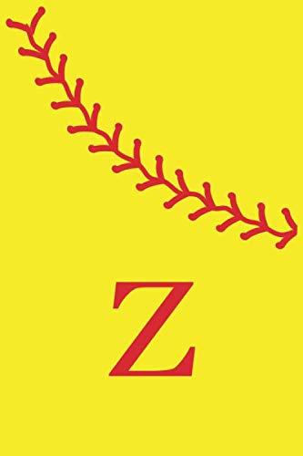 Imagen de archivo de Z: Monogram Initial Letter Softball Journal/Notebook for Girls and Women, Personalized Gift, Softball Gift, Softball Players Notebook, Softball Girl . gift, 120 Pages of 6" x 9" Lined Notebook a la venta por Revaluation Books