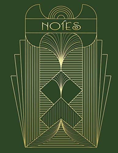 Stock image for Art Deco Lined Notebook: An Art Deco Styled college Ruled Notebook (Green) for sale by Revaluation Books
