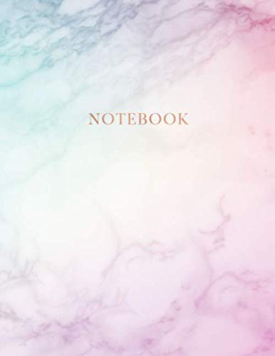 Stock image for Notebook: Rainbow Pastel Hue Marble and Rose Gold | 8.5 x 11 | College Ruled Pages for sale by Revaluation Books