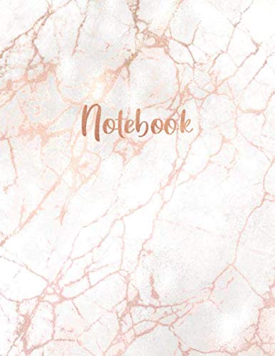 Stock image for Notebook: Peach and Pink Marble and Rose Gold | 8.5 x 11 | College Ruled Pages for sale by Revaluation Books