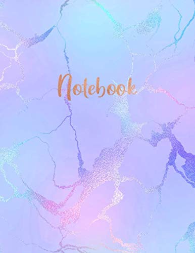 Stock image for Notebook: Pastel Pink and Purple Marble and Rose Gold | 8.5 x 11 | College Ruled Pages for sale by Revaluation Books