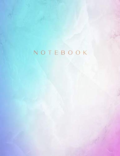 Stock image for Notebook: Beautiful Rainbow Quartz Marble and Rose Gold | 8.5 x 11 | College Ruled Pages for sale by Revaluation Books