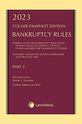 Imagen de archivo de Collier Pamphlet Edition Part 2 (Bankruptcy Rules) 2023 Edition a la venta por Big River Books