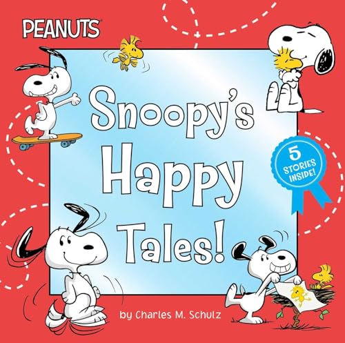 Beispielbild fr Snoopys Happy Tales!: Snoopy Goes to School; Snoopy Takes Off!; Shoot for the Moon, Snoopy!; A Best Friend for Snoopy; Woodstocks First Flight! (Peanuts) zum Verkauf von Goodwill of Colorado