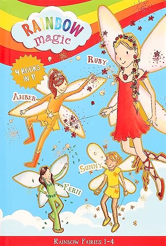 Beispielbild fr Rainbow Magic Rainbow Fairies: Books #1-4: Ruby the Red Fairy, Amber the Orange Fairy, Sunny the Yellow Fairy, Fern the Green Fairy zum Verkauf von Goodwill of Colorado