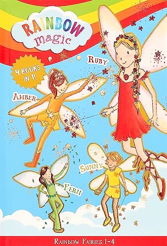 Stock image for Rainbow Magic Rainbow Fairies: Books #1-4: Ruby the Red Fairy, Amber the Orange Fairy, Sunny the Yellow Fairy, Fern the Green Fairy for sale by Goodwill of Colorado