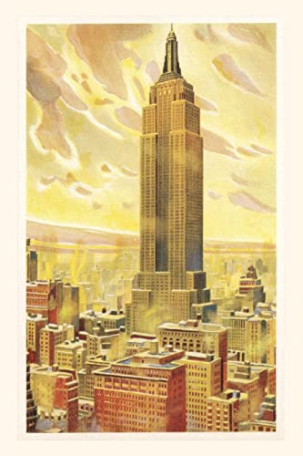 Stock image for Vintage Journal Empire State Building, Flaming Sky, New York City (Pocket Sized - Found Image Press Journals) for sale by Red's Corner LLC