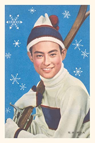 Stock image for Vintage Journal Japanese Skier with Stylized Snowflakes (Pocket Sized - Found Image Press Journals) for sale by Lucky's Textbooks
