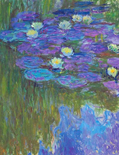 Imagen de archivo de Monet LARGE Notebook #1: Cool Artist Gifts - Nympheas en Fleur Claude Monet Notebook College Ruled to Write in 8.5x11" LARGE 100 Lined Pages a la venta por Revaluation Books