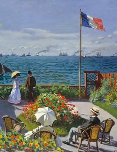Stock image for Monet LARGE Notebook #2: Cool Artist Gifts - Terrasse  Sainte-Adresse Claude Monet Notebook College Ruled to Write in 8.5x11" LARGE 100 Lined Pages for sale by Revaluation Books