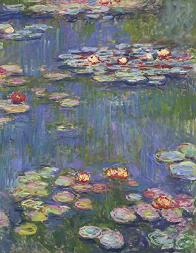 9781670129239: Monet LARGE Notebook #4: Cool Artist Gifts - Water Lilies Claude Monet Notebook College Ruled to Write in 8.5x11" LARGE 100 Lined Pages