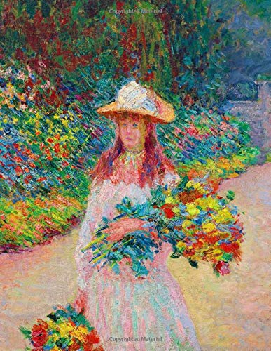 9781670130259: Monet LARGE Notebook #6: Cool Artist Gifts - Jeune Fille Dans Le Jardin de Giverny Claude Monet Notebook College Ruled to Write in 8.5x11" LARGE 100 Lined Pages