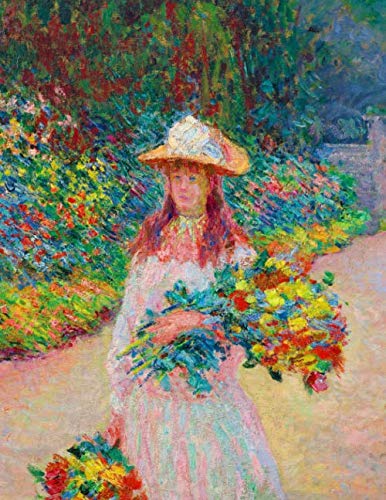 Stock image for Monet Sketchbook #6: Cool Artist Gifts - Jeune Fille Dans Le Jardin de Giverny Claude Monet Sketchbooks For Artists Adults and Kids to Draw in 8.5x11" 100 blank pages for sale by Revaluation Books