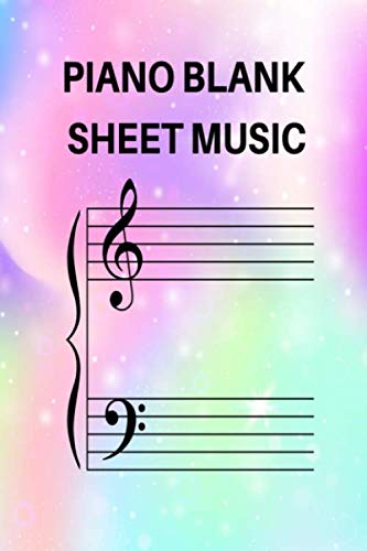 Imagen de archivo de Piano Blank Sheet Music For Kids: Blank Sheet Music Glossy Notebook For Piano Gift, Musicians Composition Music Manuscript Paper For Kids Girls Boys . In, 6" x 9", 4 Staves Per Page,120 pages. a la venta por Brit Books